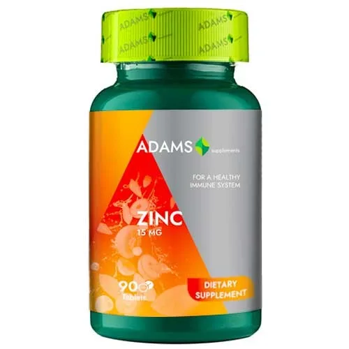 Zinc 15mg, 90tab, Adams Supplements — preț și oferte