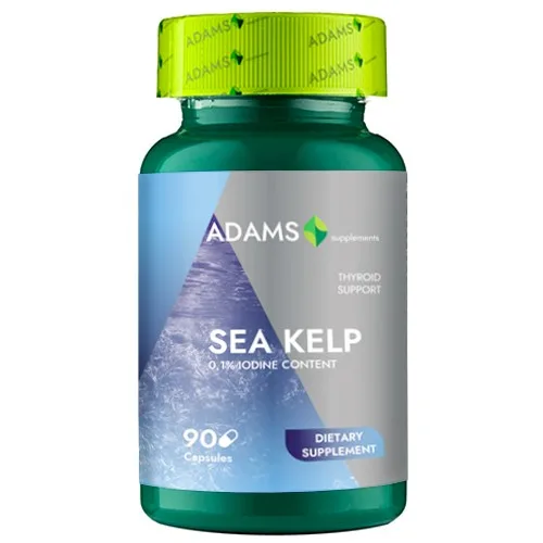 Sea Kelp (Iod natural) 600mg, 90cps, Adams Supplements — preț și oferte
