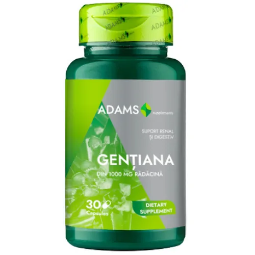 Gentiana 1000mg, 30cps, Adams Supplements — preț și oferte