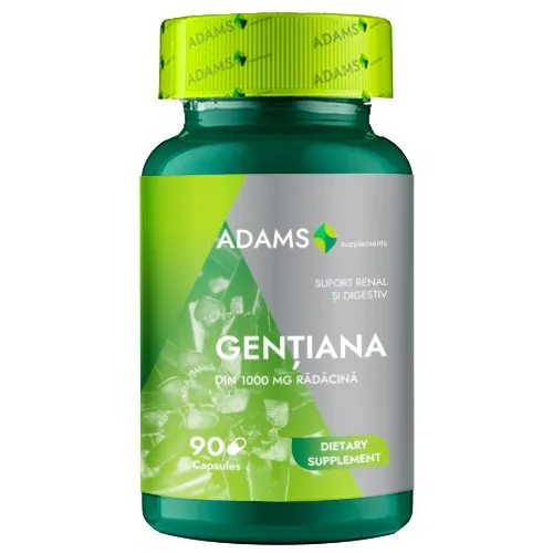 Gentiana 1000mg, 90cps, Adams Supplements — preț și oferte