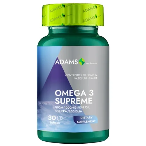 Omega 3 Supreme (50%EPA/25%DHA), 30cps, Adams Supplements — preț și oferte