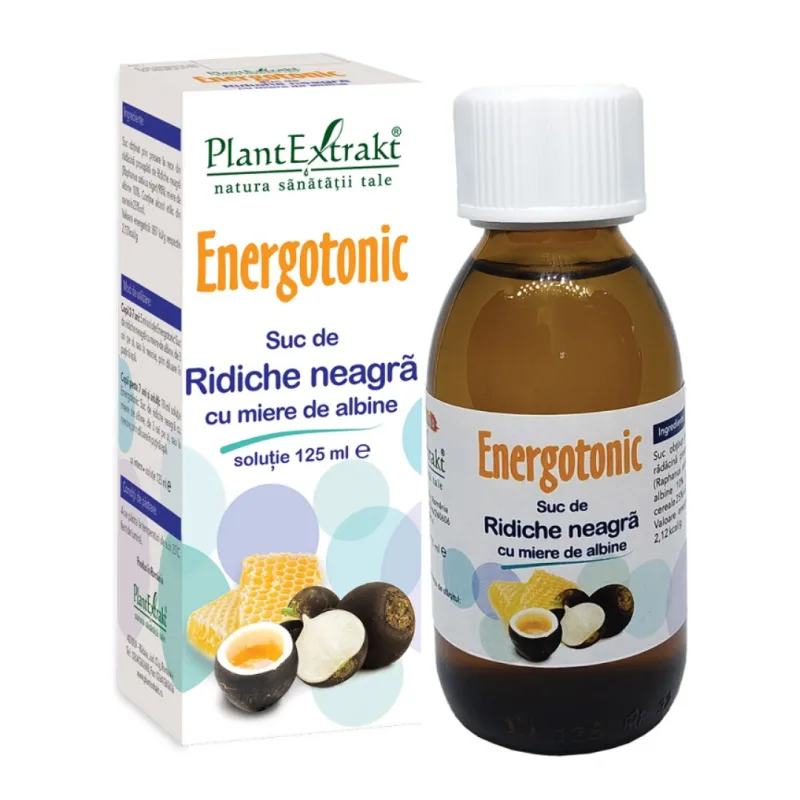 Suc de ridiche neagra cu miere de albine Energotonic, 125 ml, Plant Extrakt — preț și oferte