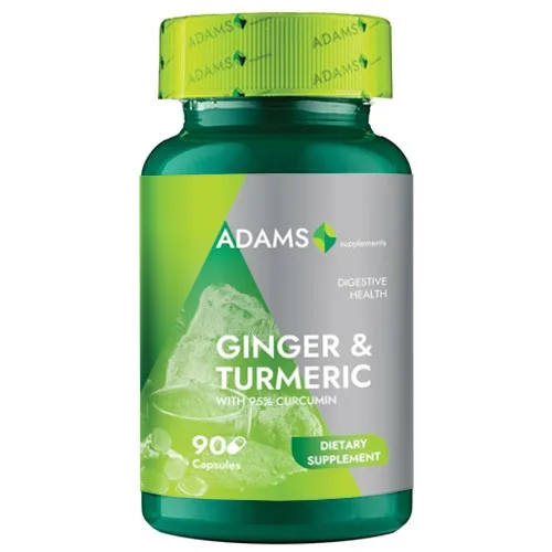 Ghimbir & Turmeric, 90cps, Adams Supplements — preț și oferte