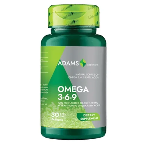 Omega 369 (Flaxseed Oil), 30cps, Adams Supplements ADAMS VISION — preț și oferte