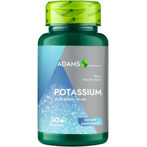 Potassium 99mg, 30cps, Adams Supplements — preț și oferte