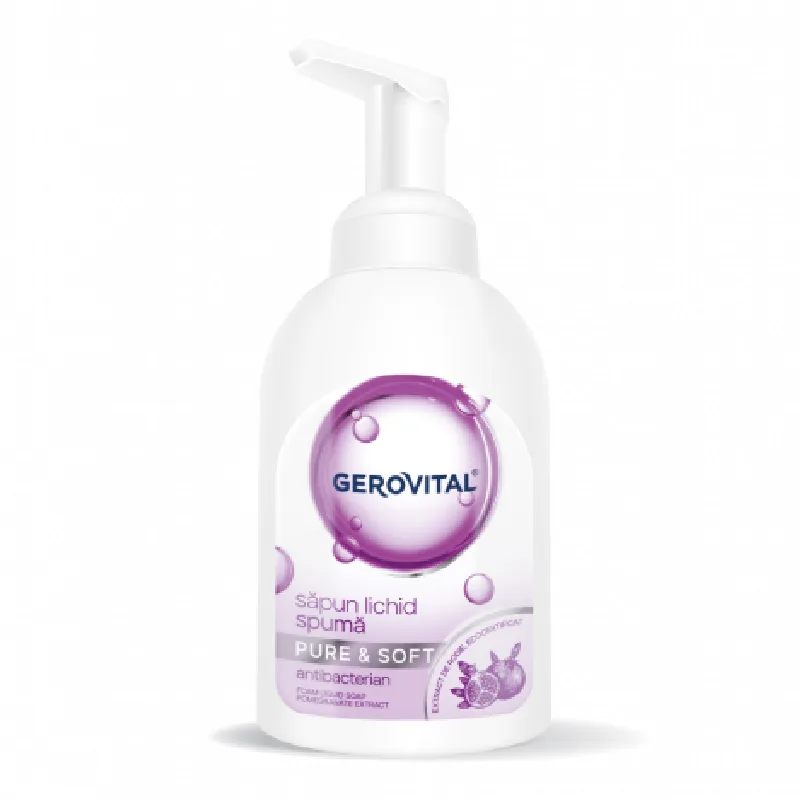 Sapun lichid spuma, Pure&Soft, 300 ml, Gerovital FARMEC — preț și oferte