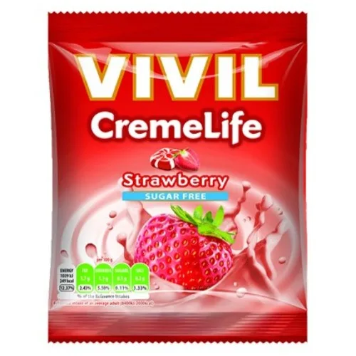 Bomboane Creme Life, Classic cu Capsuni, 60g, Vivil — preț și oferte