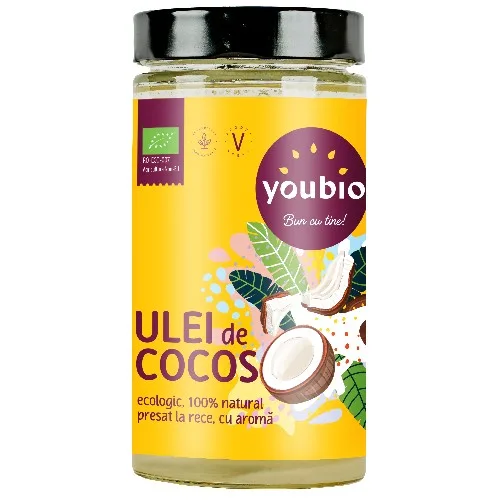 Ulei de Cocos ecologic, presat la rece 700ml, Youbio — preț și oferte