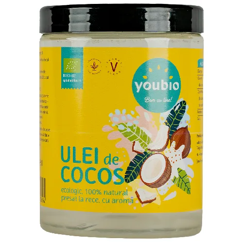 Ulei de Cocos ecologic, presat la rece 1L, Youbio — preț și oferte