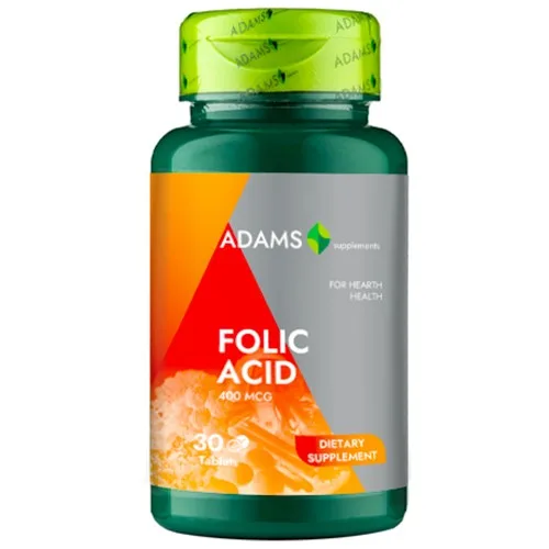 Acid Folic 400mcg 30tab, Adams — preț și oferte