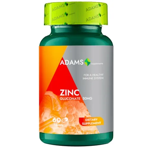 Zinc 50mg, 60tab, Adams Supplements — preț și oferte