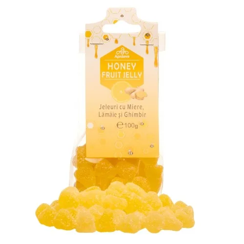 Jeleuri cu miere, Lamaie si Ghimbir, 100g, Apidava — preț și oferte
