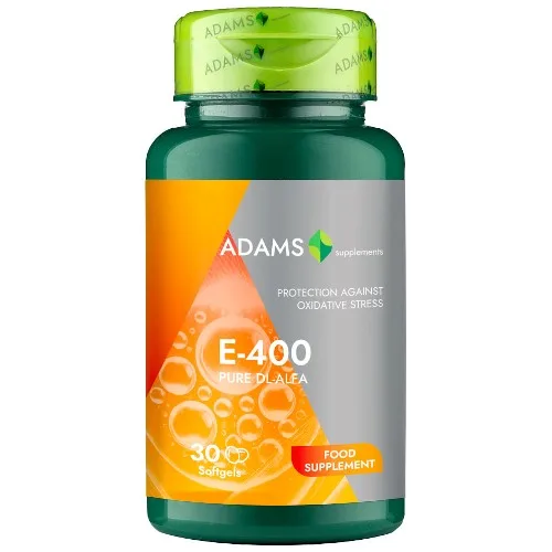 Vitamina E-400 sintetica, 30cps, Adams Supplements — preț și oferte