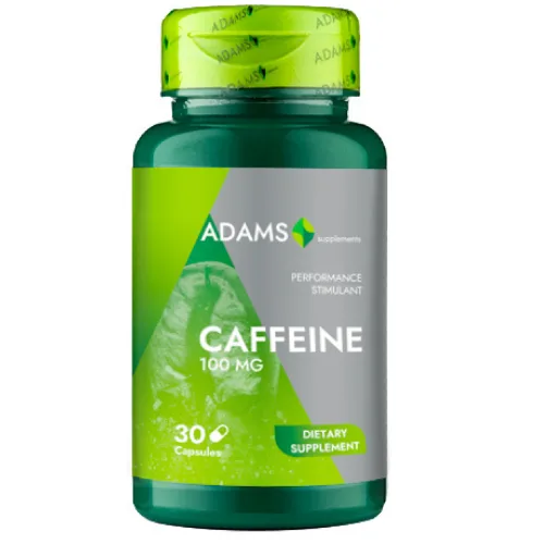 Caffeina 100mg, 30cps, Adams Supplements — preț și oferte