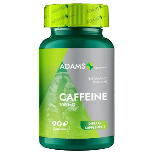 Caffeina 100mg, 90cps, Adams Supplements — preț și oferte