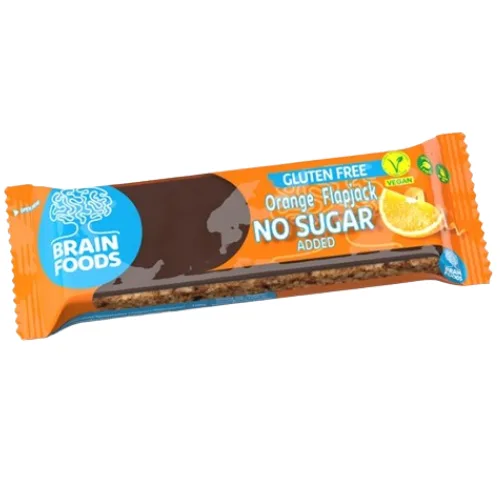 Baton de Ovaz cu Portocale fara Gluten si fara Zahar 70gr Brain Foods — preț și oferte
