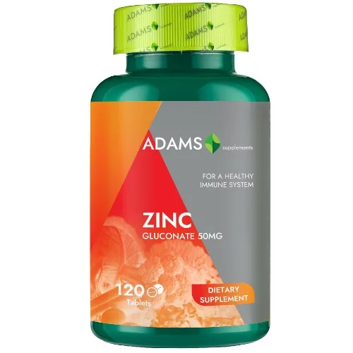 Zinc 50mg, 120tab, Adams Supplements — preț și oferte