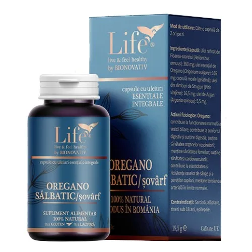 Oregano salbatic, capsule cu ulei esential, 30cps, Life by Bionovativ — preț și oferte