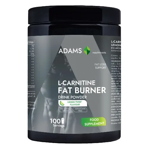 L-Carnitine Fat Burner (lemon-twist), 350g, Adams Supplements — preț și oferte