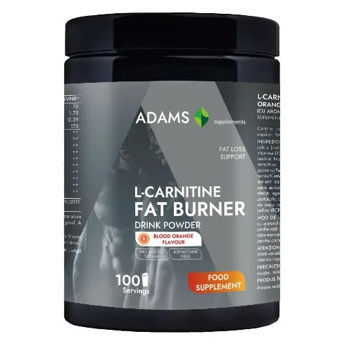 L-Carnitine Fat Burner (orange), 350g, Adams Supplements — preț și oferte