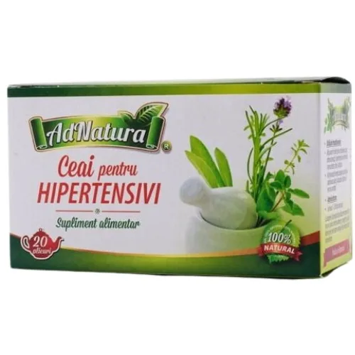 Ceai pentru Hipertensivi, 20 plicuri, AdNatura — preț și oferte