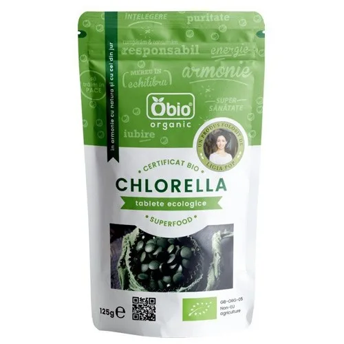 Chlorella Tablete Bio 125g (250 tablete) Obio — preț și oferte