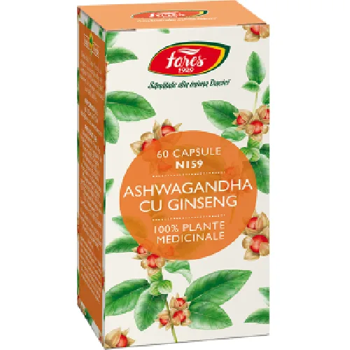 Ashwaganda Cu Ginseng 60cps Fares — preț și oferte