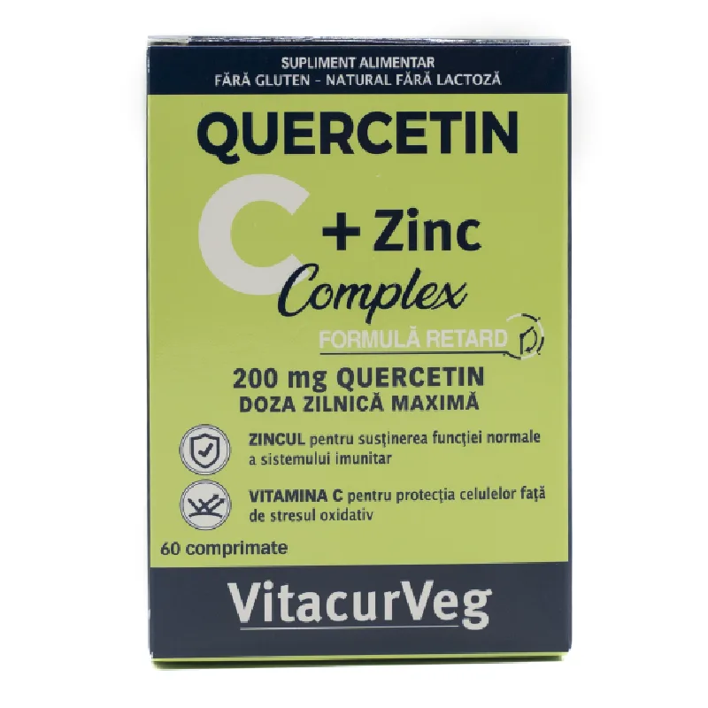 Quercetin C+Zn Complex, 60 comprimate, Pharmalife PHARMALIFE RESEARCH — preț și oferte