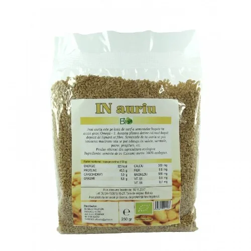 Seminte De In Auriu Organice, 250gr, Deco Italia — preț și oferte
