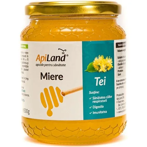 Miere Tei Cruda, 500g, Apiland — preț și oferte