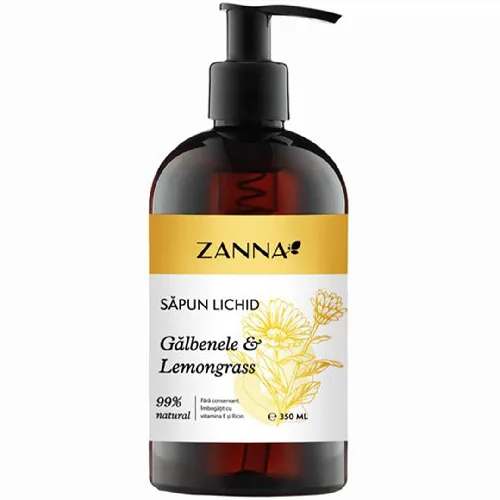 Sapun lichid cu Galbenele si Lemongrass, 350ml, Zanna — preț și oferte