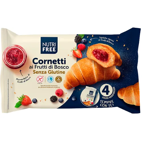 Cornulete Cu Fructe De Padure 240g, Nutri Free — preț și oferte