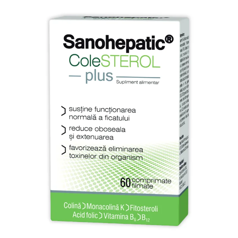 Sanohepatic Colesterol Plus, 60 comprimate, Zdrovit — preț și oferte