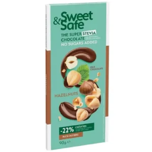 NC-Ciocolata cu Lapte si Alune de Padure Sweet&Safe 90gr Sly Nutritia