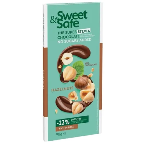 NC-Ciocolata cu Lapte si Alune de Padure Sweet&Safe 90gr Sly Nutritia SLY NUTRICIA — preț și oferte