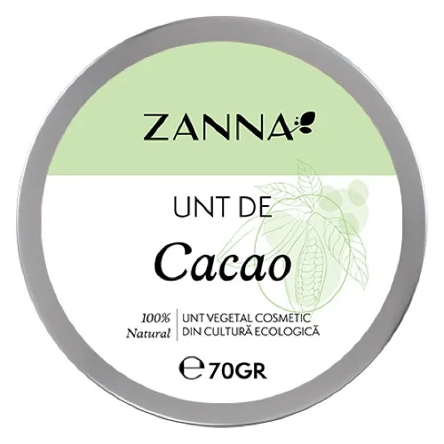Unt de Cacao Bio, 70 g, Zanna — preț și oferte