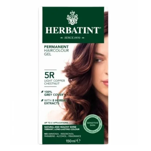 Vopsea Pentru Par Castaniu Cupru Deschis, 5R, Herbatint — preț și oferte