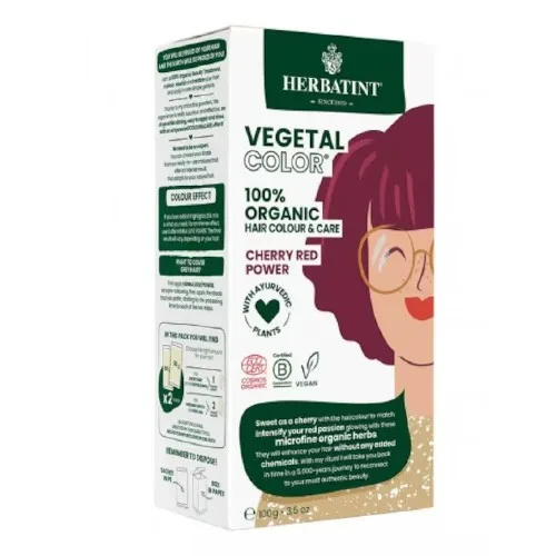 Vopsea de par Vegetal Color Cherry Red Power, 100g, Herbatint — preț și oferte