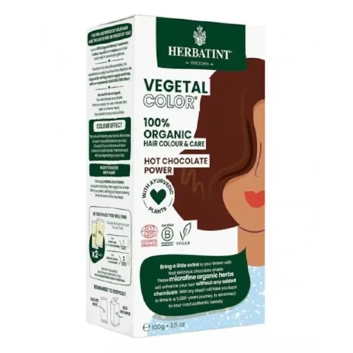 Vopsea de par Vegetal Color Hot Chocolate Power, 100 g, Herbatint — preț și oferte