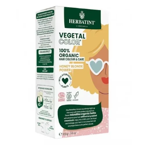 Vopsea de par Vegetal Color Honey Blond Power, 100 g, Herbatint — preț și oferte