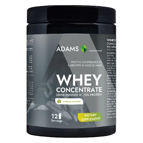 Concentrat proteic din zer (vanilie) 360g, Adams Supplements — preț și oferte