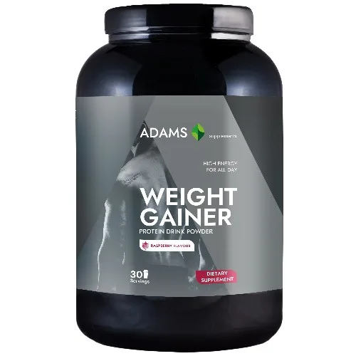 Weight Gainer (zmeura), 1,5kg, Adams Supplements — preț și oferte