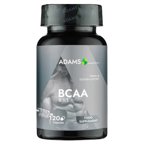 BCAA 8:1:1 2000mg, 120cps, Adams Supplements — preț și oferte