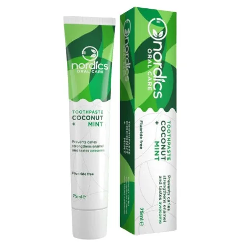 Pasta de Dinti Anticarie cu Cocos si Menta, Bio, 75ml, Nordics — preț și oferte