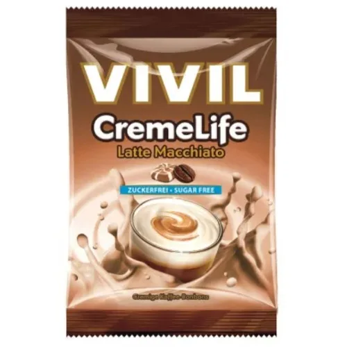 Bomboane Creme Life Classic cu Latte Macchiato, fara Zahar, 60g Vivil — preț și oferte
