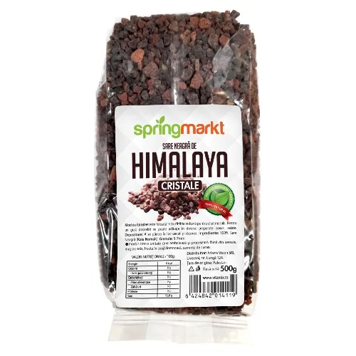 Sare neagra de Himalaya cristale, 5-7mm, 500g, springmarkt — preț și oferte