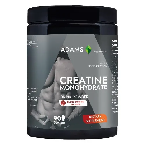 Creatina monohidrata (portocala rosie), 400g, Adams Supplements — preț și oferte