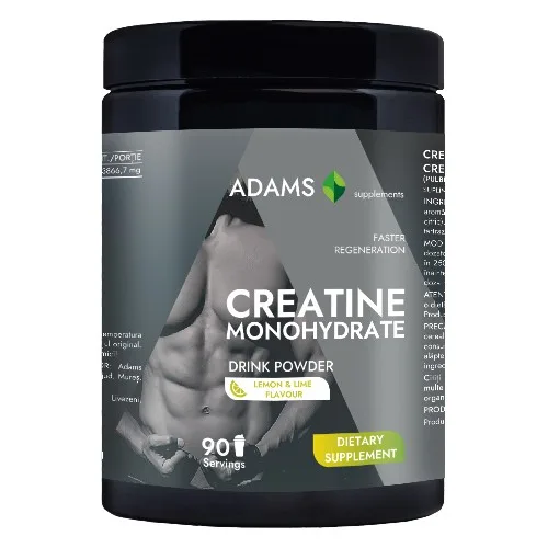 Creatina monohidrata (lemon-twist), 400g, Adams Supplements — preț și oferte