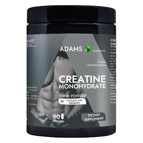 Creatina monohidrata (fara aroma), 400g, Adams Supplements — preț și oferte