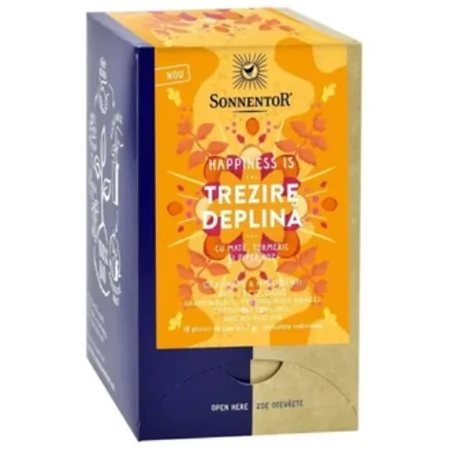 Ceai Happiness is Trezire Deplina, 18 plicuri, Sonnentor — preț și oferte